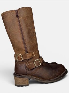 Caterpillar Florencia tall harness leather boots